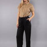 Pantaloni Lunghi Ampi Viscosa Fresh - NERO - FD60