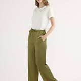 Pantaloni Lunghi Ampi Viscosa Fresh - SALVIA - FD60