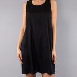 Abito Corto Smanicato Viscosa Fresh - NERO - FD80