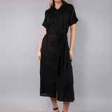 Abiti Midi Chemisier Viscosa Fresh - NERO - FD84