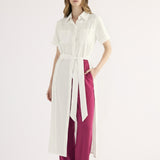 Abiti Midi Chemisier Viscosa Fresh - MILK - FD84