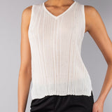 Top a Coste con Strass - BIANCO - GN40
