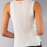 Top a Coste con Strass - BIANCO - GN40