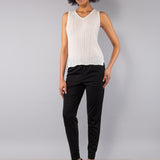 Top a Coste con Strass - BIANCO - GN40