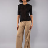 Maglia a Coste con Strass - NERO - GN53