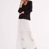 Cardigan a Coste con Strass - NERO - GN76