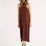 Abito Midi Scollo All'Americana Island - BLU - IS84