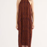 Abito Midi Scollo All'Americana Island - BLU - IS84