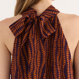 Abito Midi Scollo All'Americana Island - BLU - IS84