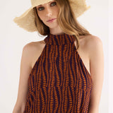 Abito Midi Scollo All'Americana Island - BLU - IS84