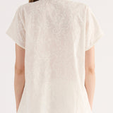 Blusa con Bottoni Cotone Floreale - VARIANTE UNICA - MR45