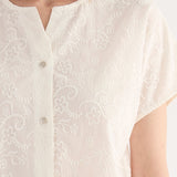 Blusa con Bottoni Cotone Floreale - VARIANTE UNICA - MR45
