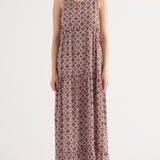 Abito lungo con Stampa Geometrica - VARIANTE UNICA - SO82