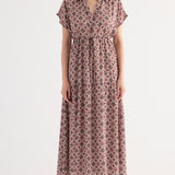 Abito Midi con Stampa Geometrica - VARIANTE UNICA - SO84