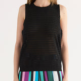 Top Smanicato Tricot - NERO - ST40