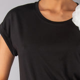 Blusa con Spilla Fiore - NERO - SU46