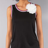 Canotta con Spilla Fiore - NERO - SU56