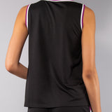 Canotta con Spilla Fiore - NERO - SU56