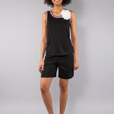 Canotta con Spilla Fiore - NERO - SU56