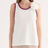 Canotta con Spilla Fiore - MILK - SU56
