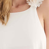 Abito corto Modal con Fiore - MILK - SU80