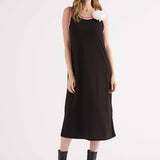 Abito Midi Smanicato Modal - NERO - SU85