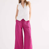 Gilet con Bottoni Lino Viscosa - MILK - SW44