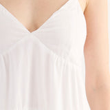 Abito Lungo Cotone Macramè - BIANCO - SY82