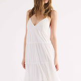 Abito Lungo Cotone Macramè - BIANCO - SY82