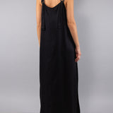 Abito Lungo Spallina con Fibbia - NERO - TC82