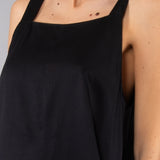 Abito Lungo Spallina con Fibbia - NERO - TC82