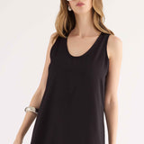 Abito Midi Spallina Larga - NERO - TC84