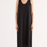 Abito Midi Spallina Larga - NERO - TC84