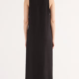 Abito Midi Spallina Larga - NERO - TC84