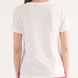 T-shirt con Strass e Perle - BIANCO - TH02