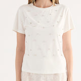 T-shirt con Perle - BIANCO - TH05