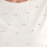 T-shirt con Perle - BIANCO - TH05