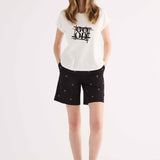T-shirt Cotone Stampa e Paillettes - BIANCO - TH06