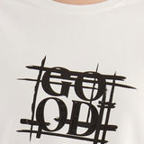 T-shirt Cotone Stampa e Paillettes - BIANCO - TH06