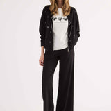 T-shirt con Stampa e Strass - BIANCO - TH10