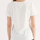 T-shirt con Stampa e Strass - BIANCO - TH10