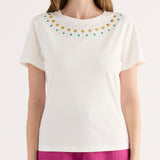 T-shirt con Strass - BIANCO - TH12