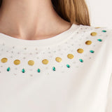 T-shirt con Strass - BIANCO - TH12