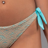 Bikini Triangolo Imbottito e Brasiliana Giamaica - ACQUA - GI00