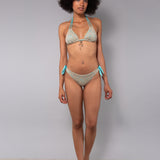 Bikini Triangolo Imbottito e Brasiliana Giamaica - ACQUA - GI00