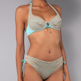 Bikini Francese Imbottito e Slip Coulisse Giamaica - ACQUA - GI05