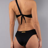 Bikini Top Monospalla e Slip Arriccio Giamaica - NERO - GI07