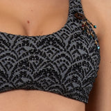 Bikini Top Monospalla e Slip Arriccio Giamaica - NERO - GI07