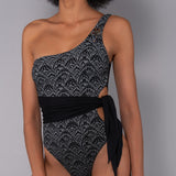 Costume Intero Monospalla Imbottito Giamaica - NERO - GI53