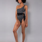 Costume Intero Monospalla Imbottito Giamaica - NERO - GI53